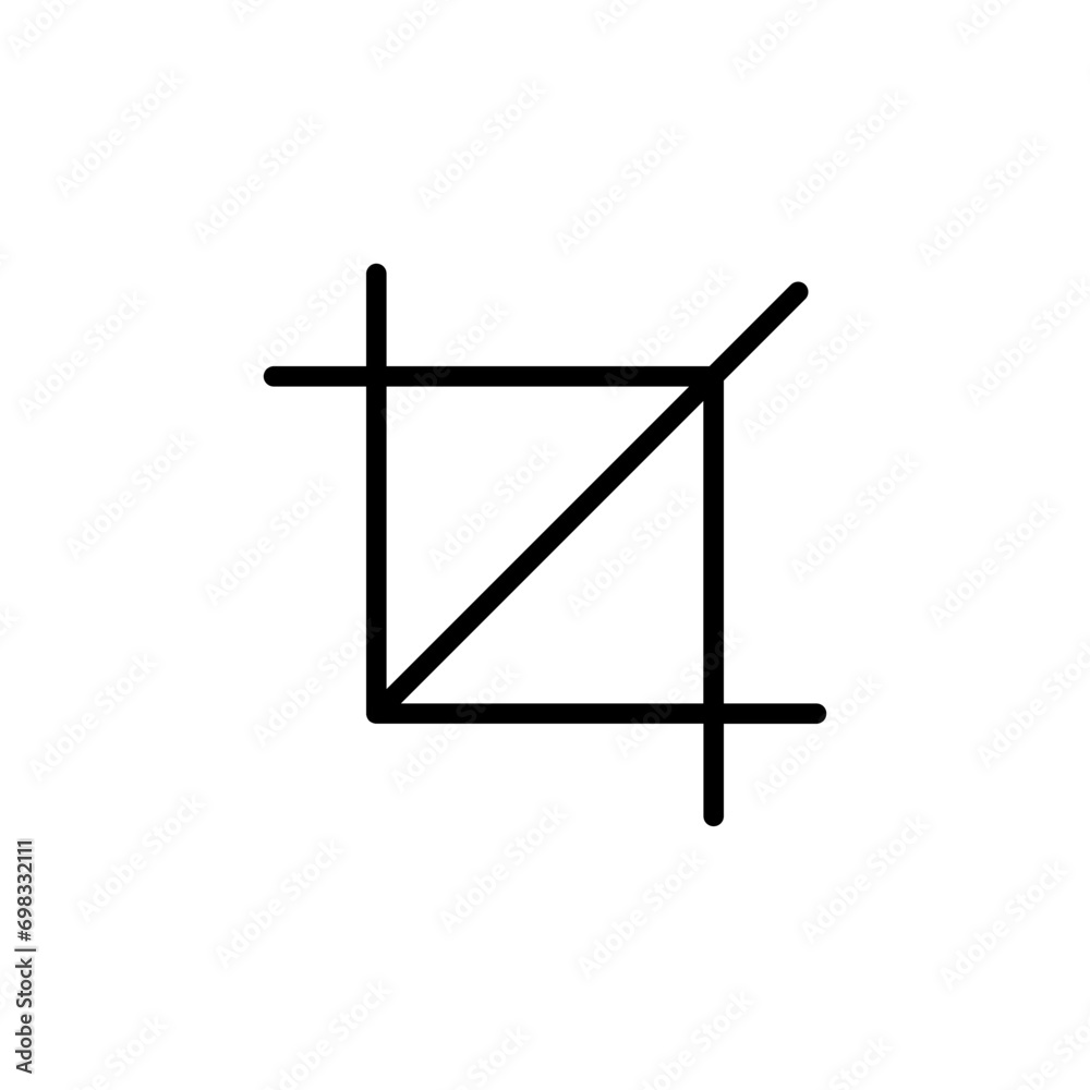 Poster crop tool icon. web vector icon