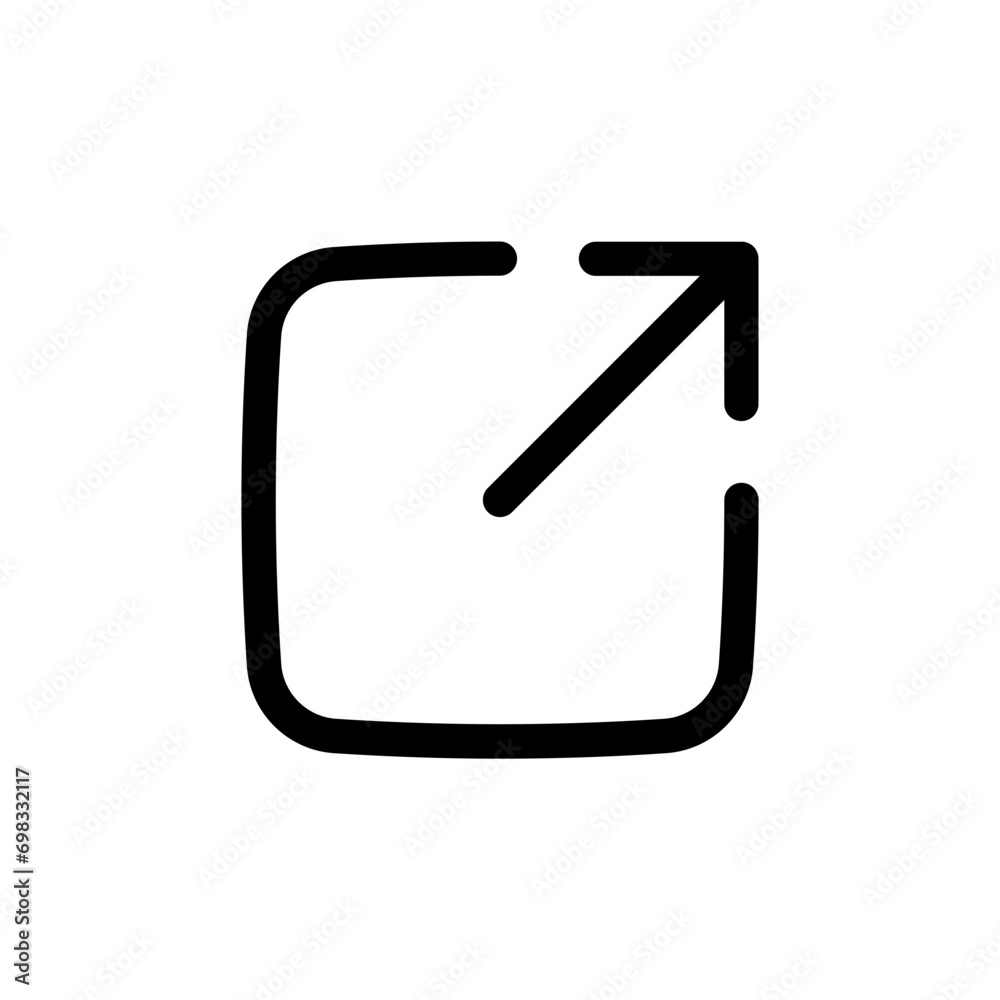 Aufkleber Share icon External Link Icon Page open new window icon. web vector icon