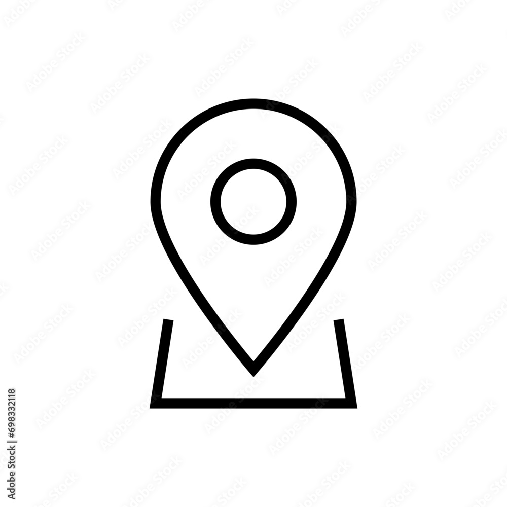 Aufkleber Location icon set, Map pin place marker. location pointer icon symbol in flat style. Location pin line icon, Navigation sign. web vector icon