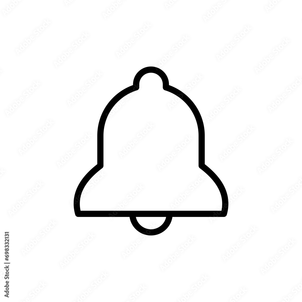 Poster notification bell line icon. alert alarm ring symbol. web vector icon