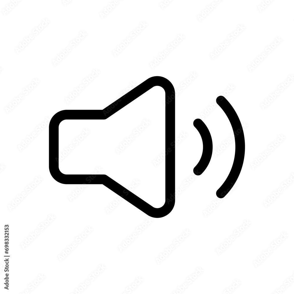 Aufkleber audio speaker volume icons. web vector icon