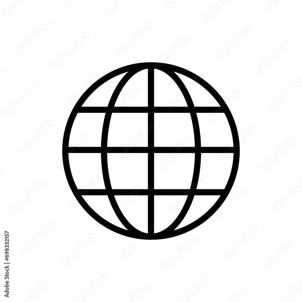 Aufkleber world globe icon website earth global icon. web vector icon