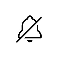 no bell icon alarm off symbol silent mute icons . notification bell icon. web vector icon