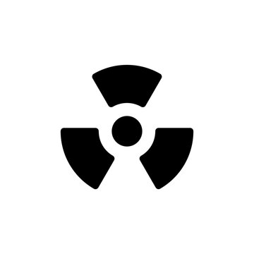 Hazard Radiation icon nuclear symbol. web vector icon