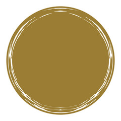 Zen Circle Icon Symbol in Gold Color. Zen Illustration for Logo, Art Frame, Art Illustration, Website or Graphic Design Element. Format PNG