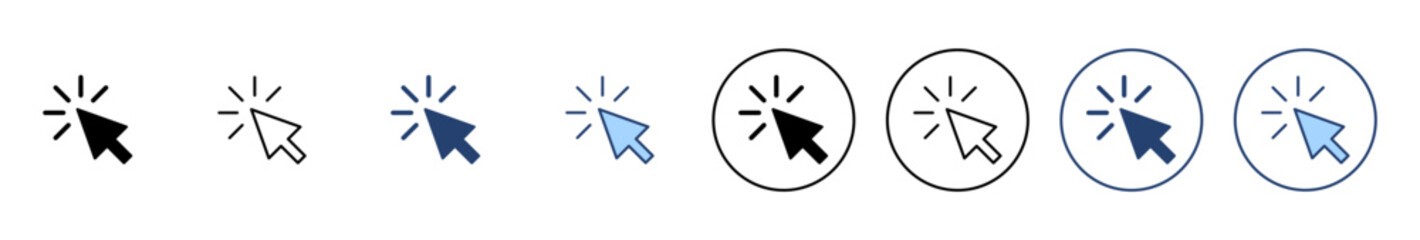 Click icon vector. pointer arrow sign and symbol. cursor icon