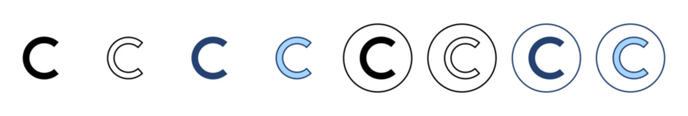 Copyright icon vector. copyright sign and symbol