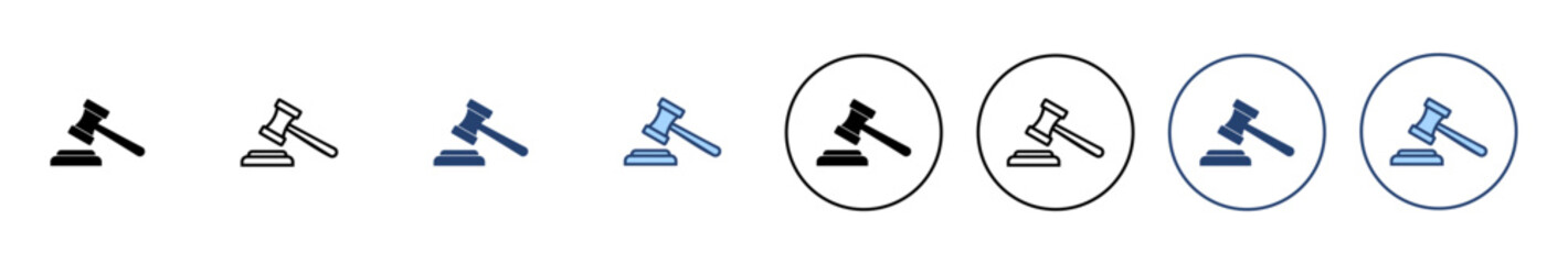 Gavel icon vector. judge gavel sign and symbol. law icon. auction hammer