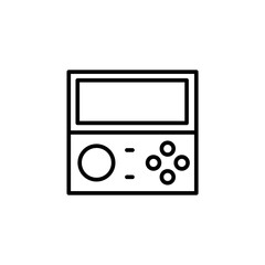 Handheld console outline icons, gaming minimalist vector illustration ,simple transparent graphic element .Isolated on white background