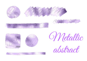 メタリックな紫のアブストラクト、バナー。