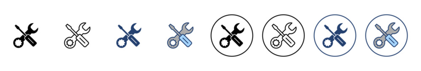 Repair tools icon vector. tool sign and symbol. setting icon. Wrench and screwdriver. Service
