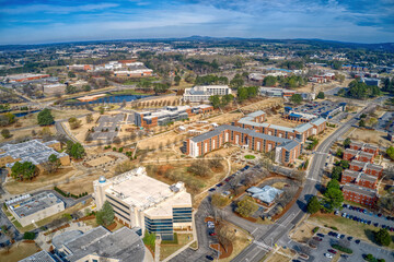 Aerial View of a Public University in Huntsville, Alabama