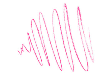 pink pencil strokes isolated on transparent background