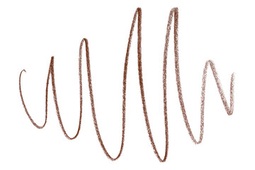 brown pencil strokes isolated on transparent background