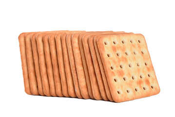 salt water cracker salty cracker unhealthy food isolated on white background with space for text