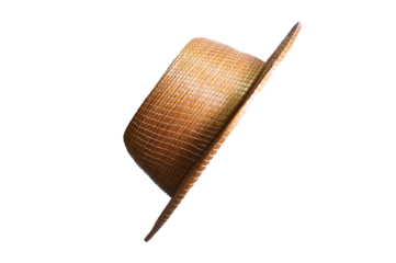 golden capim hat brazilian craft natural straw broad brim hat isolated on white background