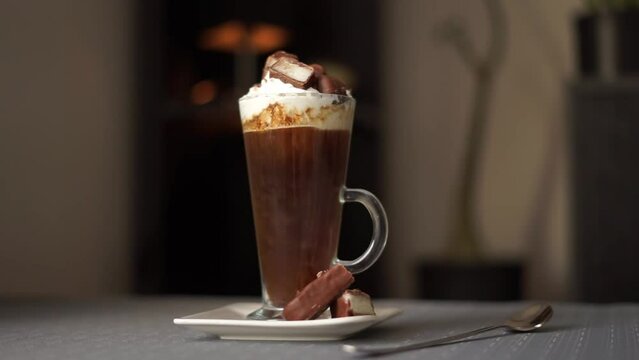 drink made with chocolate bar and cream