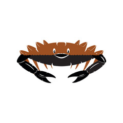crab vector icon illustration for food template