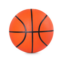 One orange basketball ball isolated on white
