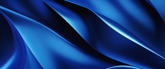 Fondo azul de tecnología abstracta con concepto 3d. banner de fondo de onda azul de partículas abstractas. Forma de onda azul abstracta con fondo de concepto futurista - obrazy, fototapety, plakaty