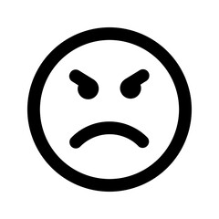 angry line icon
