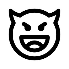 Fototapeta premium devil line icon