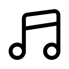 music note line icon