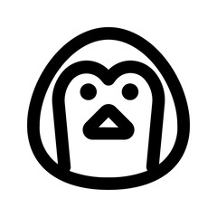 penguin line icon