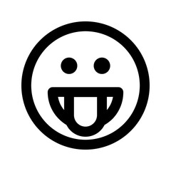 Fototapeta premium tongue out line icon