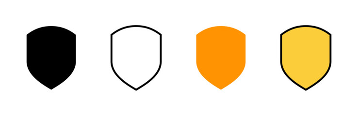 Shield icon set vector. Protection icon. Security sign and symbol