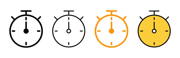 stopwatch icon set vector. Timer sign and symbol. Countdown icon. Period of time
