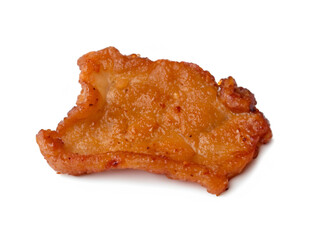 fried chicken on white background