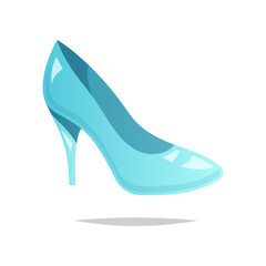 Crystal shoe vector isolated on white background