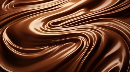 Silky Chocolate Swirls Texture. Generative ai