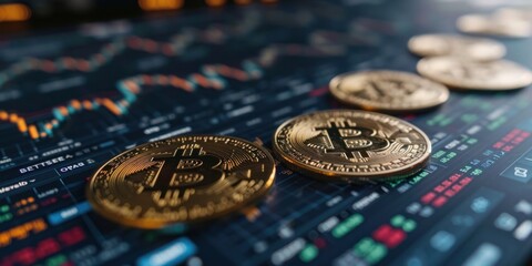 Crypto and bitcoin exchange-traded fund or spot price ETF funds application gets approved and listed for institutions investment on stock exchanges concept as