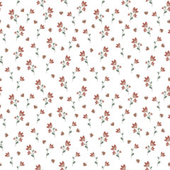 
Simple and Cute Seamless Floral Pattern. Suitable for Accessories, Home Décor, Stationary, Textile & Fabric, Wallpaper, Website or any other Printing Purposes. Vector Illustration.
