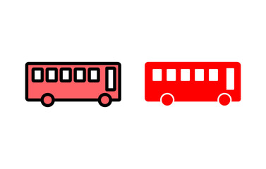 Bus icon set illustration. bus sign and symbol. transport symbol
