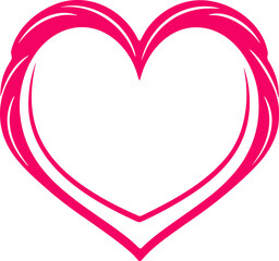 Heart outline logo vector illustration. Love Heart symbol stylized design element