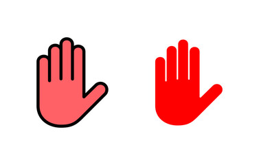Hand icon set illustration. hand sign and symbol. hand gesture