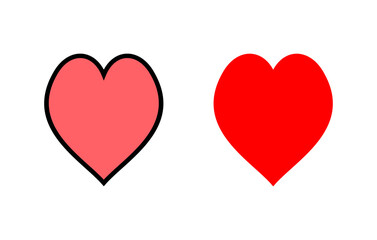 Love icon set illustration. Heart sign and symbol. Like icon vector.