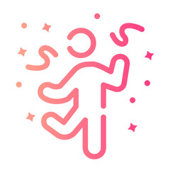 dance Line Gradient Icon