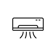 Air conditioner outline icons, design minimalist vector illustration ,simple transparent graphic element .Isolated on white background