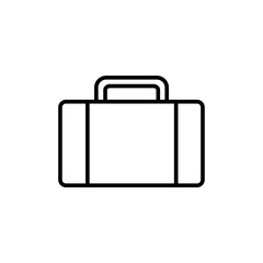 Briefcase outline icons, design minimalist vector illustration ,simple transparent graphic element .Isolated on white background