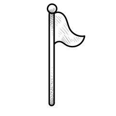 target flag handdrawn illustration