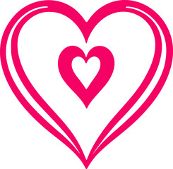 Heart outline logo vector illustration. Love Heart symbol stylized design element