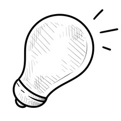 lightbulb handdrawn illustration