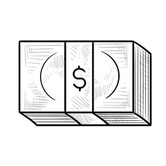 money handdrawn illustration