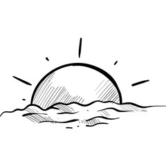 sun handdrawn illustration