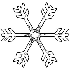 snowflake handdrawn illustration