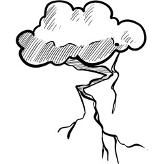 thunder handdrawn illustration